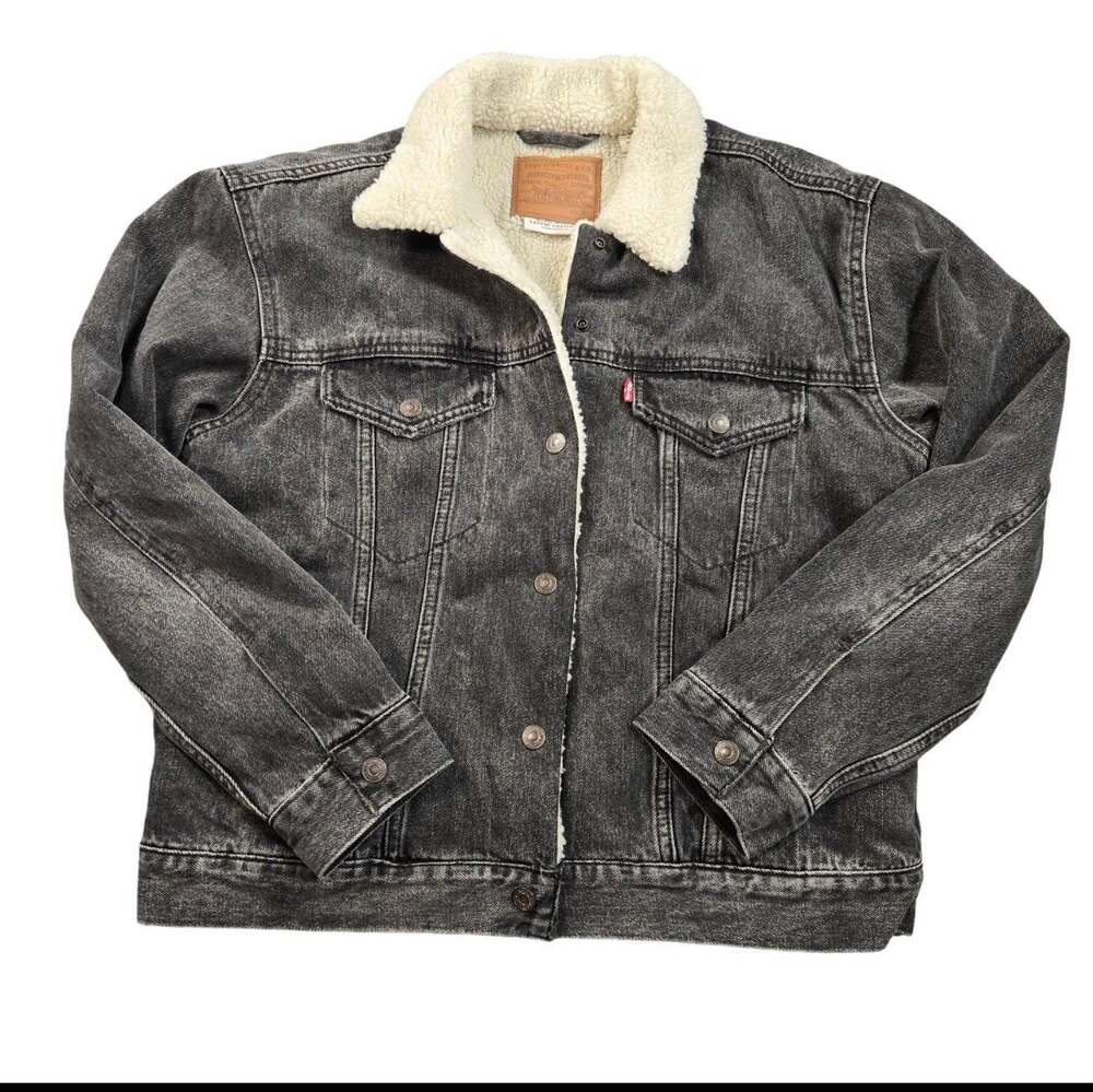 Levi's Men's Vintage Fit Sherpa Trucker Jacket Win And Destroy Small 791290010 - Picture 4 of 10